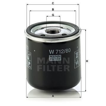 Mann W712/80 Yağ Filtresi