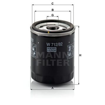Mann W712/82 Yağ Filtresi