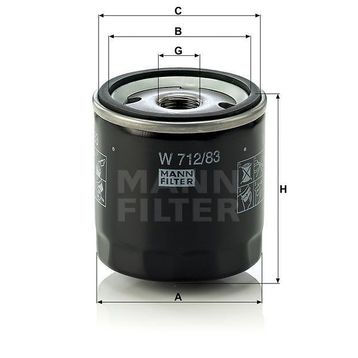 Mann W712/83 Yağ Filtresi