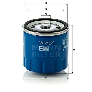 Mann W712/9 Yağ Filtresi