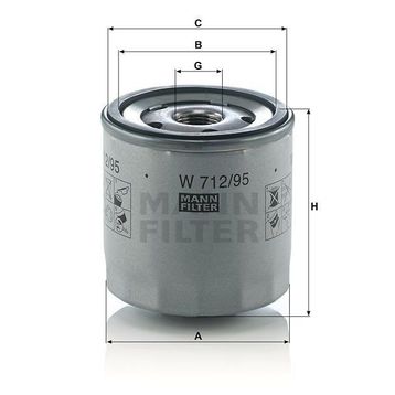 Mann W712/95 Yağ Filtresi