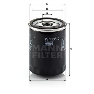 Mann W713/16 Yağ Filtresi