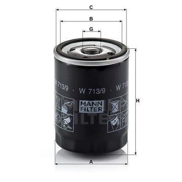 Mann W713/9 Yağ Filtresi