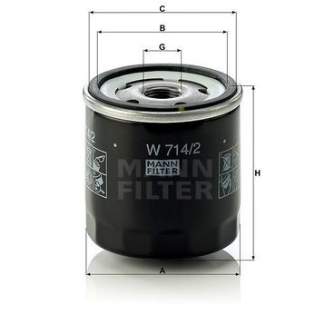 Mann W714/2 Yağ Filtresi