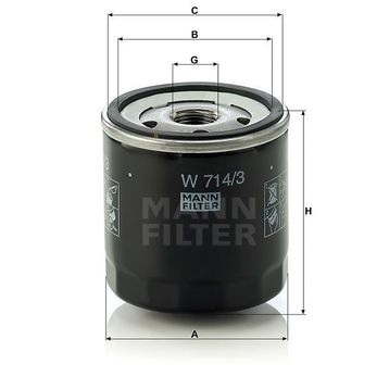 Mann W714/3 Yağ Filtresi