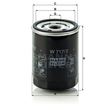 Mann W717/2 Yağ Filtresi