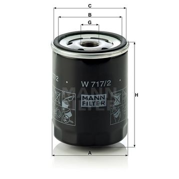 Mann W717/2 Yağ Filtresi