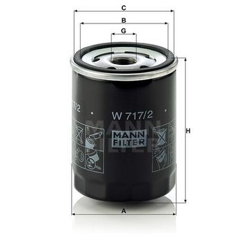 Mann W717/2 Yağ Filtresi
