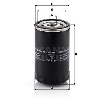Mann W719/1 Yağ Filtresi