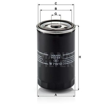 Mann W719/12 Yağ Filtresi