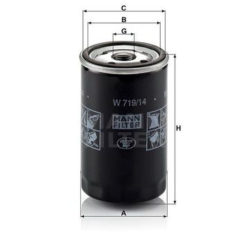 Mann W719/14 Yağ Filtresi