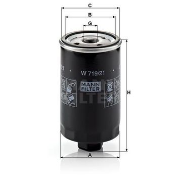 Mann W719/21 Yağ Filtresi