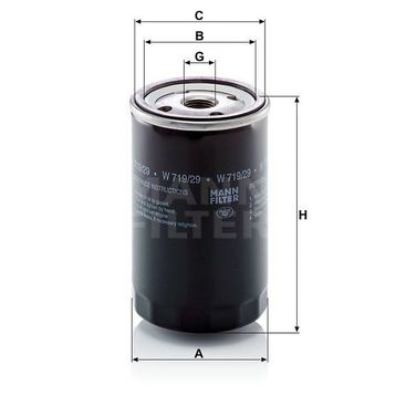 Mann W719/29 Yağ Filtresi