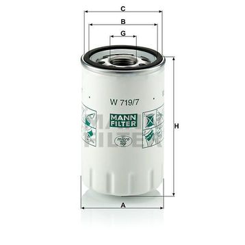 Mann W719/7 Yağ Filtresi