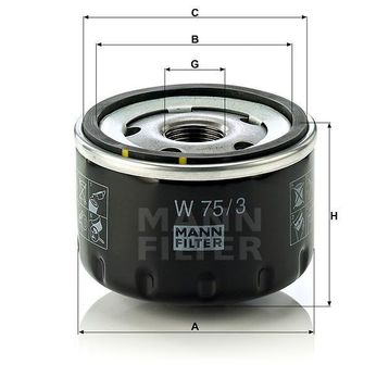 Mann W75/3 Yağ Filtresi