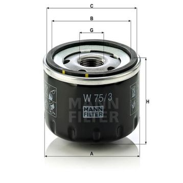 Mann W75/3 Yağ Filtresi
