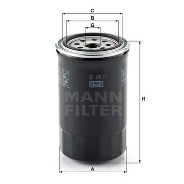 Mann W8011 Yağ Filtresi