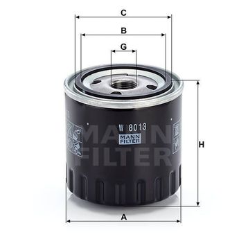 Mann W8013 Yağ Filtresi