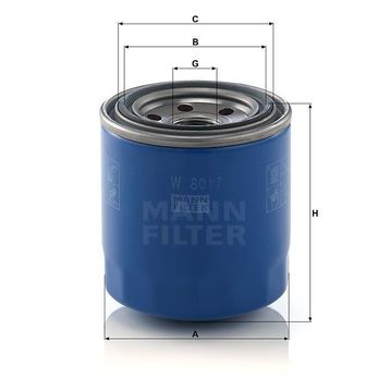 Mann W8017 Yağ Filtresi