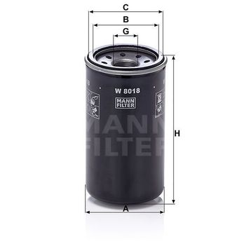Mann W8018 Yağ Filtresi