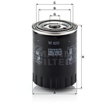Mann W820 Yağ Filtresi