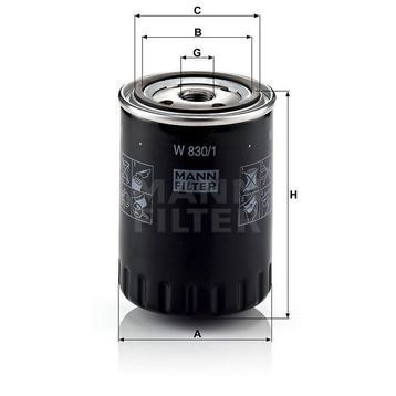 Mann W830/1 Yağ Filtresi