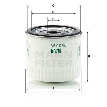 Mann W9050 Yağ Filtresi