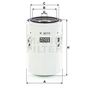 Mann W9072 Yağ Filtresi