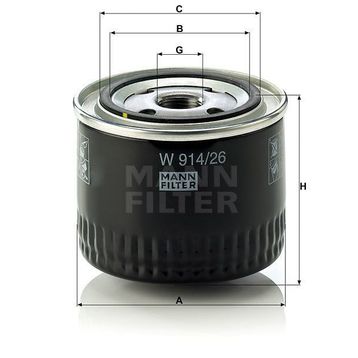 Mann W914/26 Yağ Filtresi