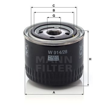 Mann W914/28 Yağ Filtresi