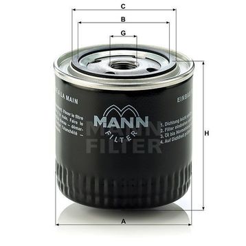 Mann W920/17 Yağ Filtresi