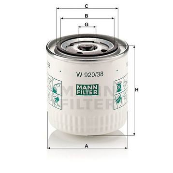 Mann W920/38 Yağ Filtresi