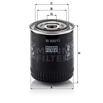 Mann W930/11 Yağ Filtresi