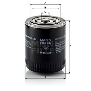 Mann W930/9 Yağ Filtresi