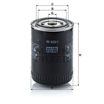 Mann W933/1 Yağ Filtresi