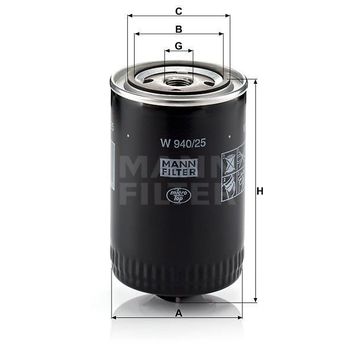 Mann W940/25 Yağ Filtresi