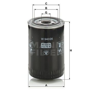 Mann W940/26 Yağ Filtresi