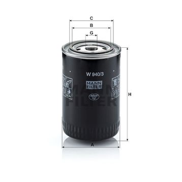 Mann W940/3 Yağ Filtresi
