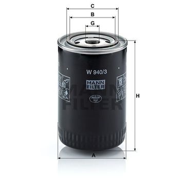 Mann W940/3 Yağ Filtresi