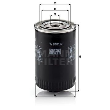 Mann W940/66 Yağ Filtresi
