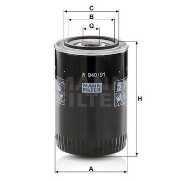 Mann W940/91 Yağ Filtresi