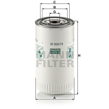 Mann W950/13 Hidrolik Şanzıman/Otomatik Şanzıman, Yağ Filtresi