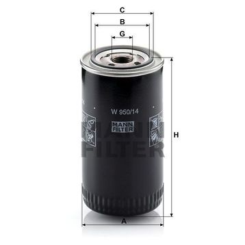 Mann W950/14 Yağ Filtresi