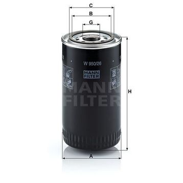 Mann W950/26 Yağ Filtresi