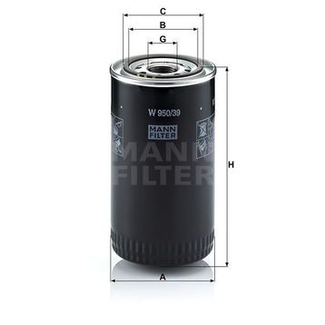 Mann W950/39 Yağ Filtresi