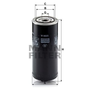 Mann W962/2 Yağ Filtresi