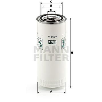 Mann W962/8 Yağ Filtresi