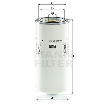Mann WD13145/23 Yağ Filtresi