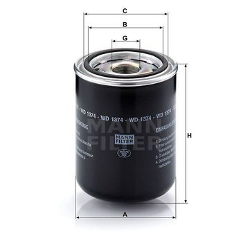 Mann WD1374 Yağ Filtresi