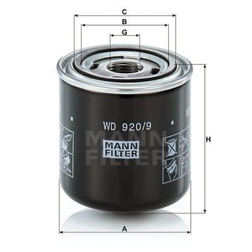 Mann WD920/9 Yağ Filtresi